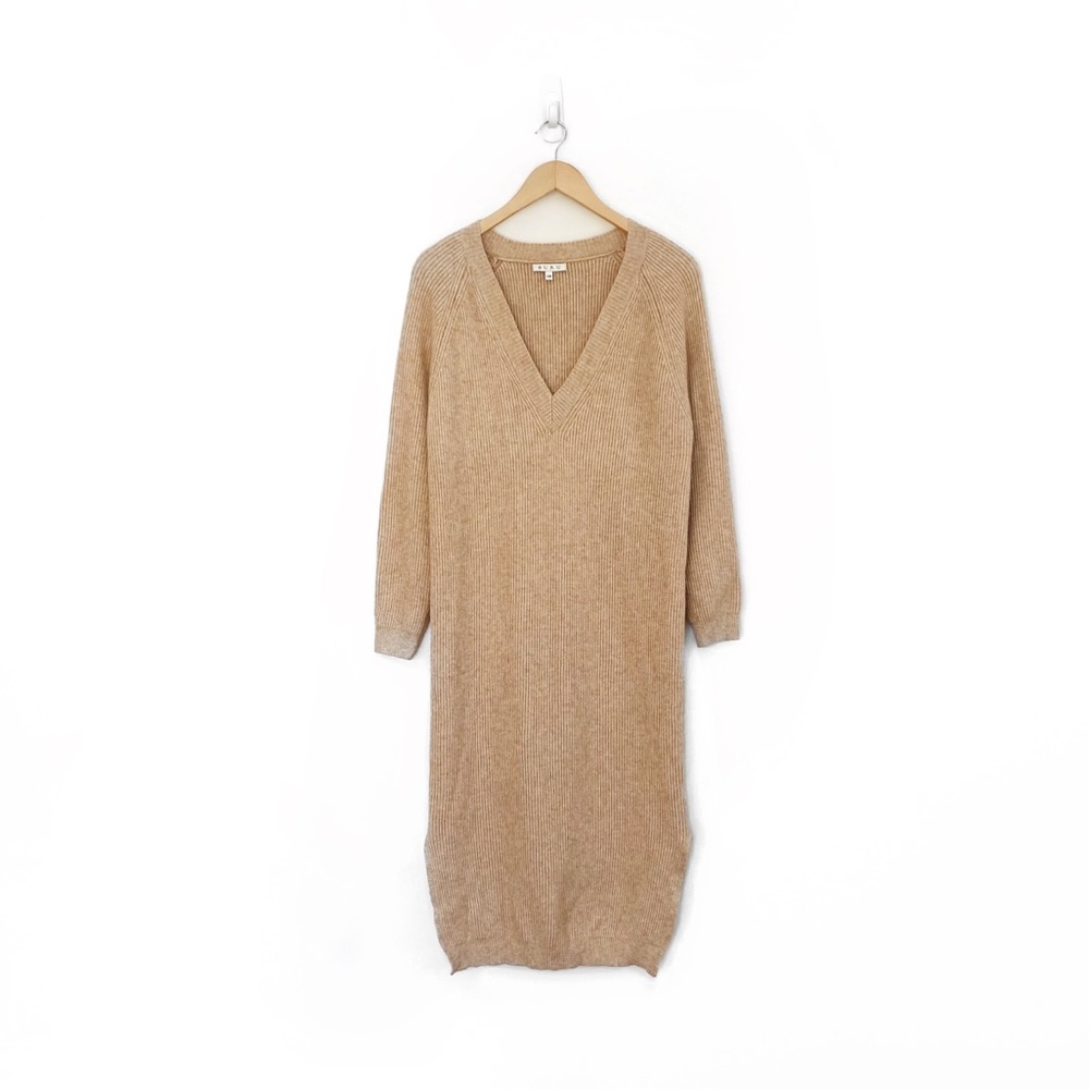 Buru Sadie Knit V-Neck Midi Dress - Picture 2 of 9
